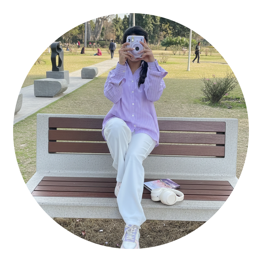 Lilac pinstripe oversized shirt from VOG SIX Modest Shirts collection