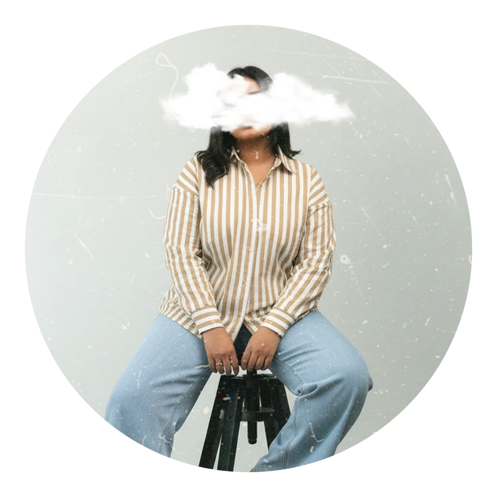 Brown stripe button-down modest shirt from VOG SIX Modest Shirts collection