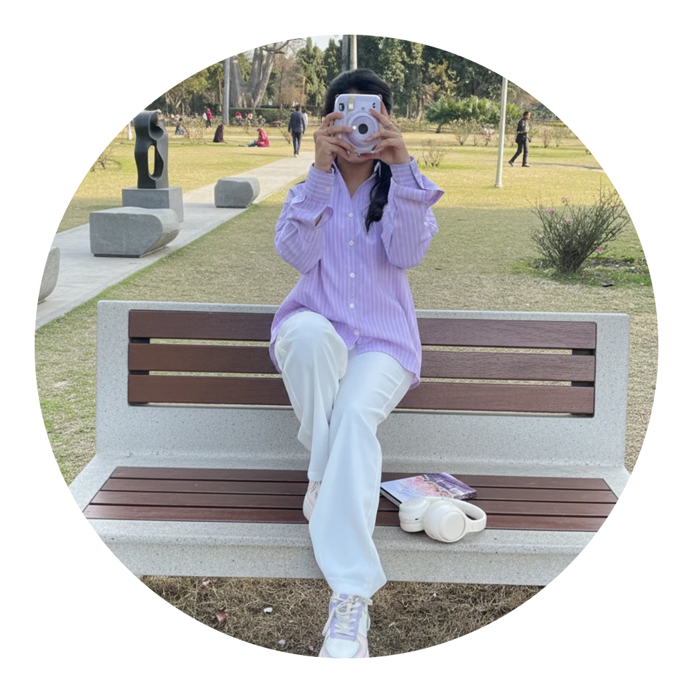 Lilac pinstripe oversized shirt from VOG SIX Modest Shirts collection